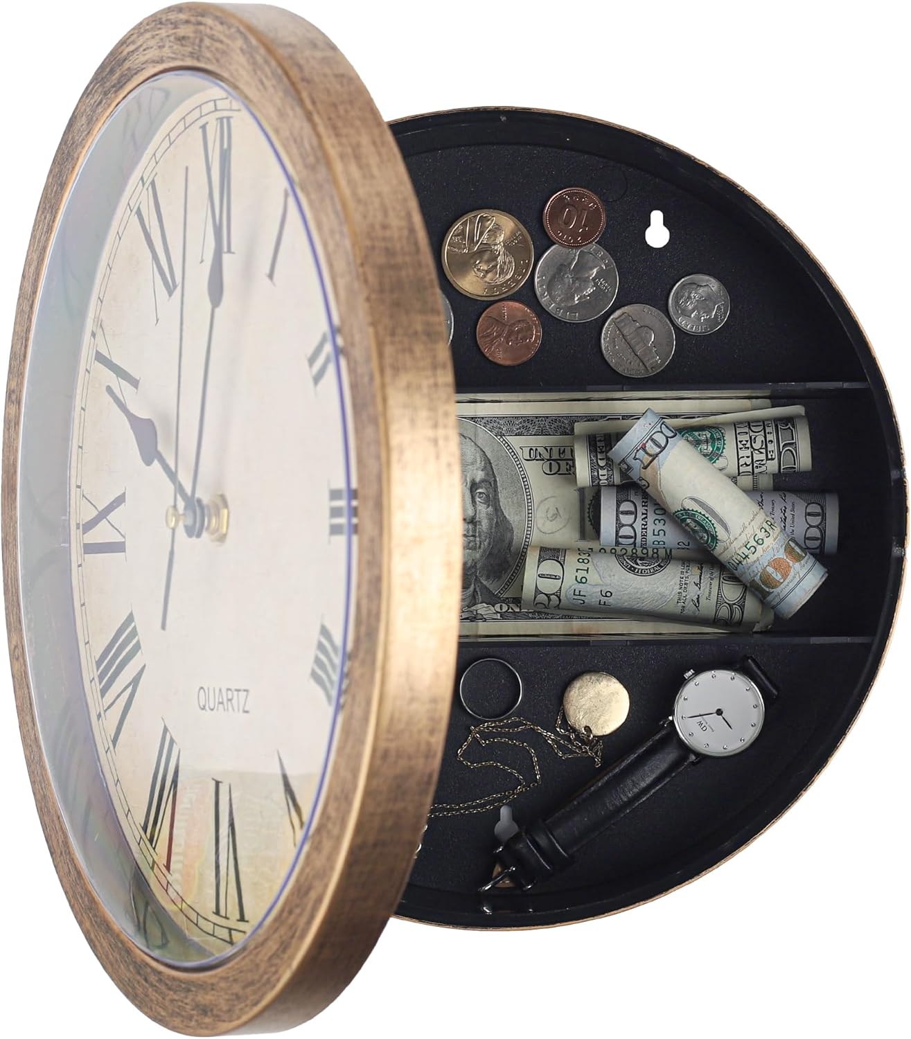 Boltic Wall Clock Hidden Safe