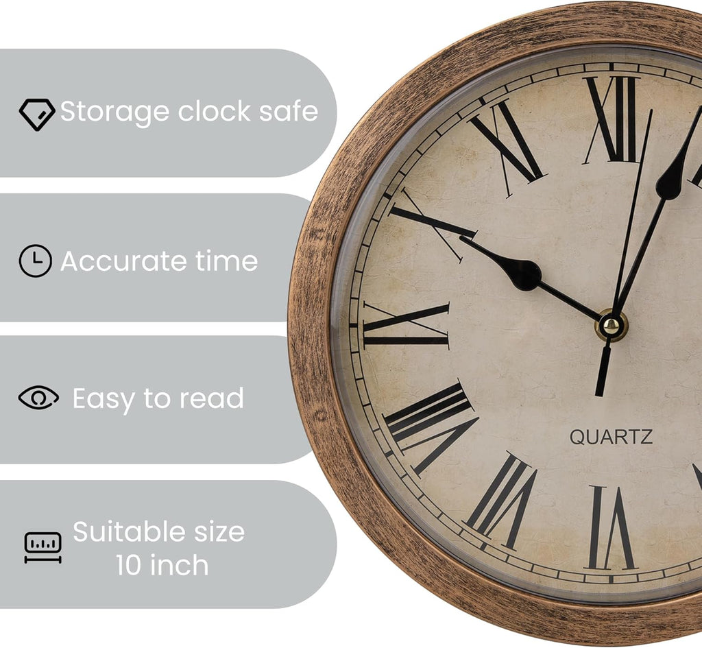 Boltic Wall Clock Hidden Safe