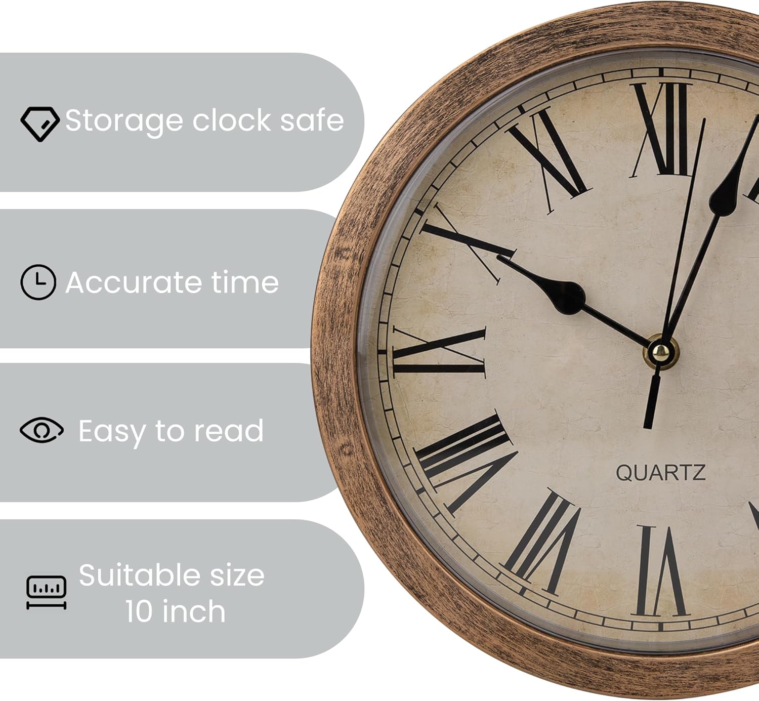 Boltic Wall Clock Hidden Safe